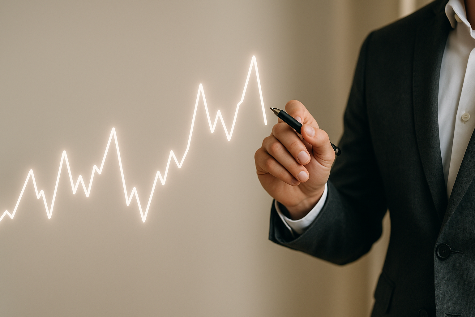 Grafico astratto che rappresenta le variazioni delle quote durante la giornata