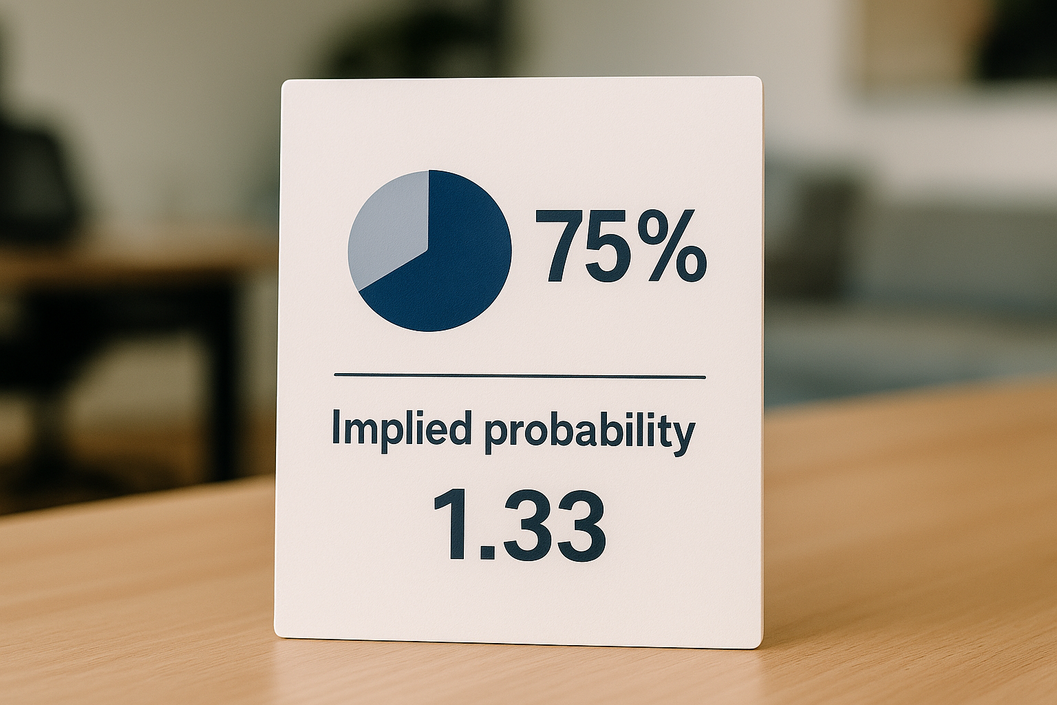 Schema che mostra la conversione tra quote decimali e probabilità implicite