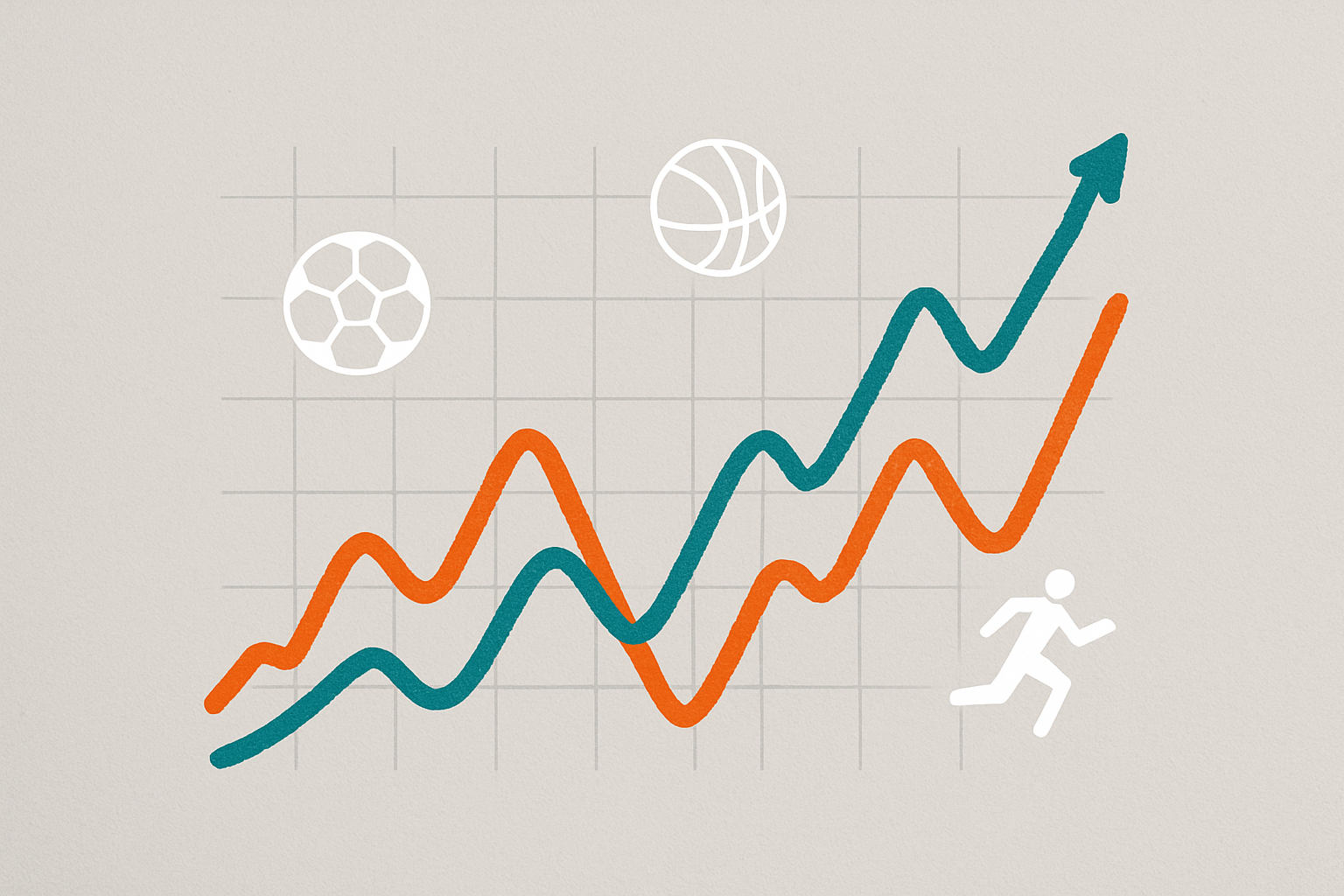 Grafico astratto che rappresenta le variazioni delle quote pre-match