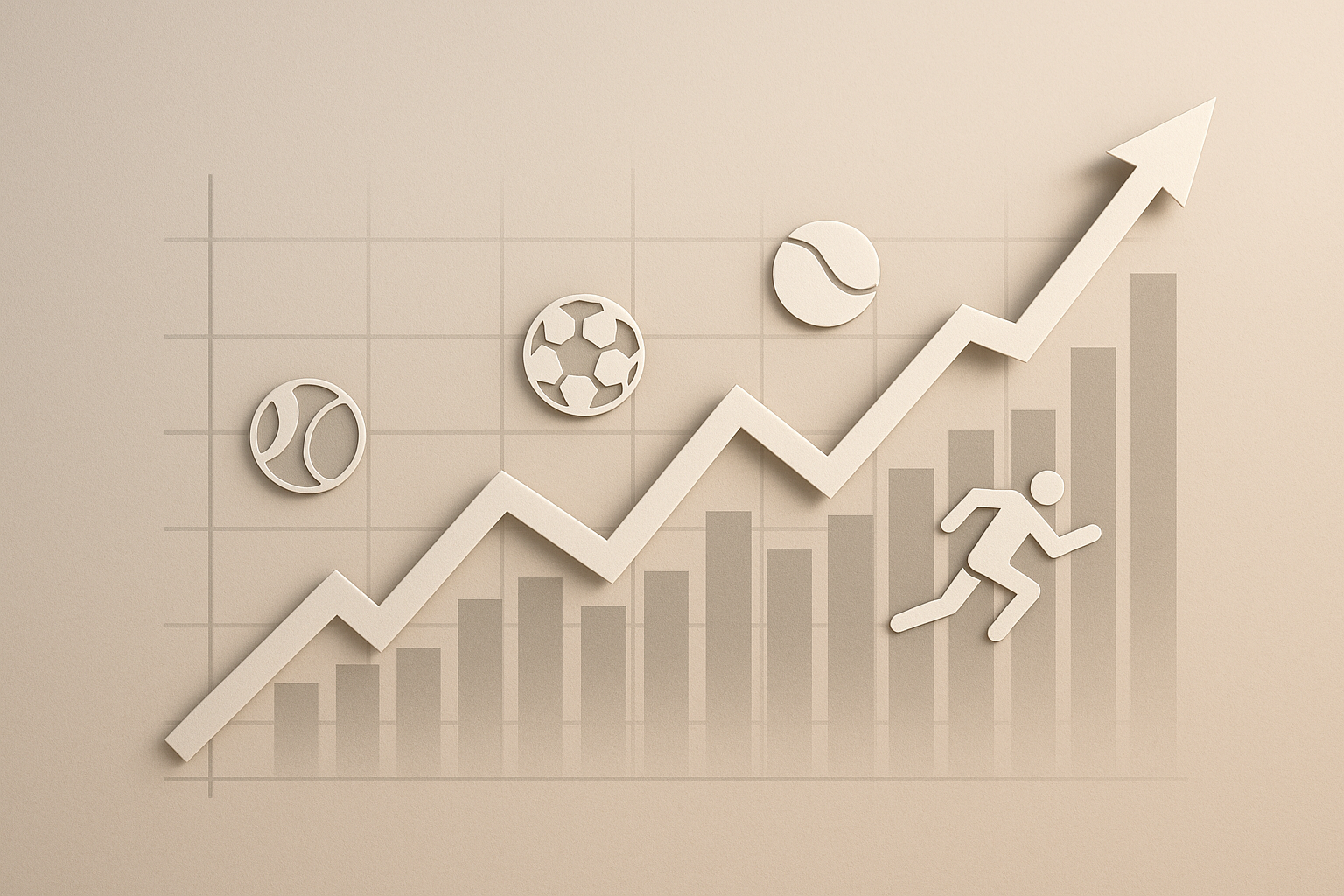 Andamento astratto di volumi e quote nel mercato delle scommesse durante un grande evento sportivo