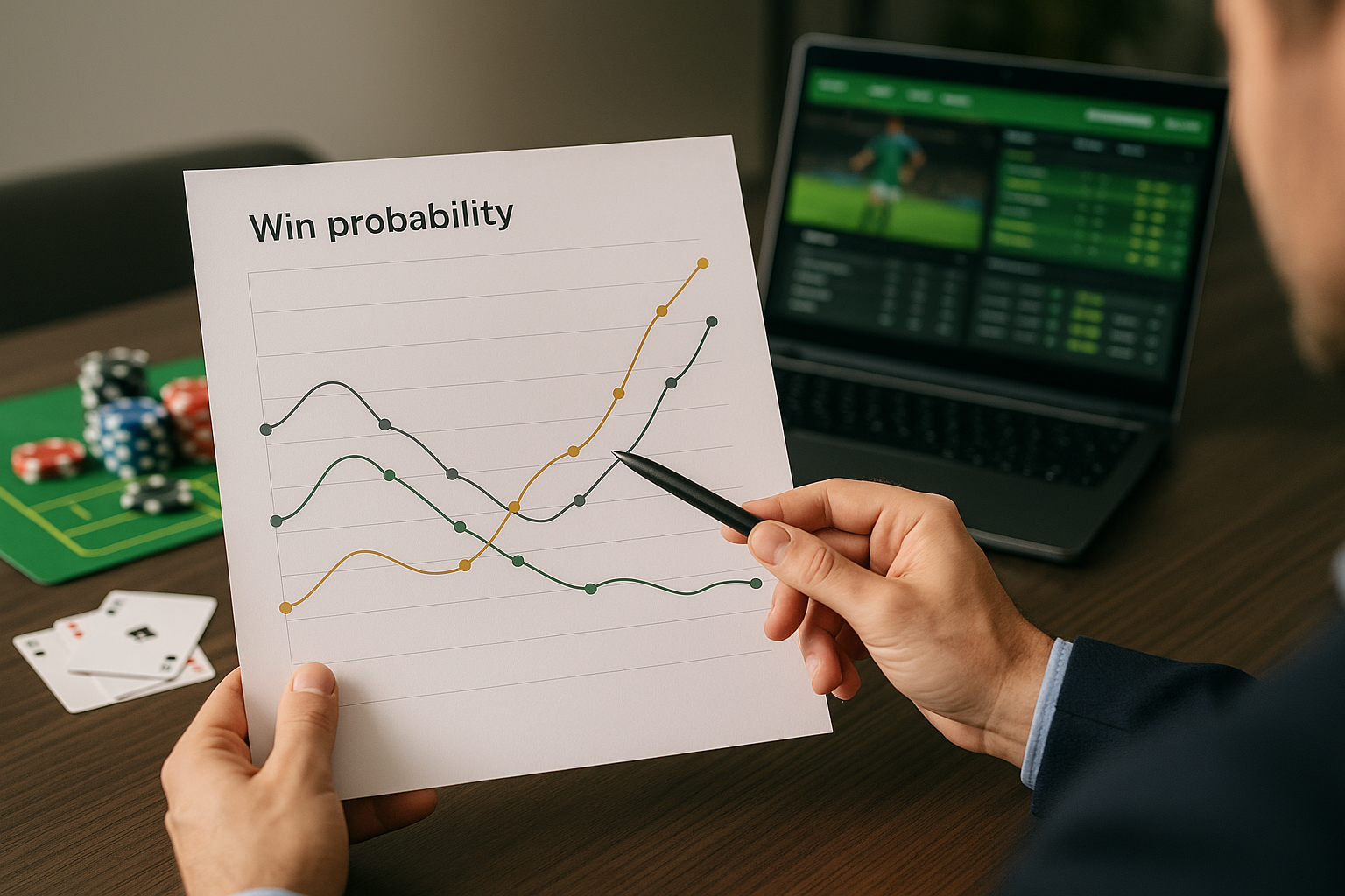 Grafico astratto che mostra l’andamento delle quote e della classifica durante una stagione