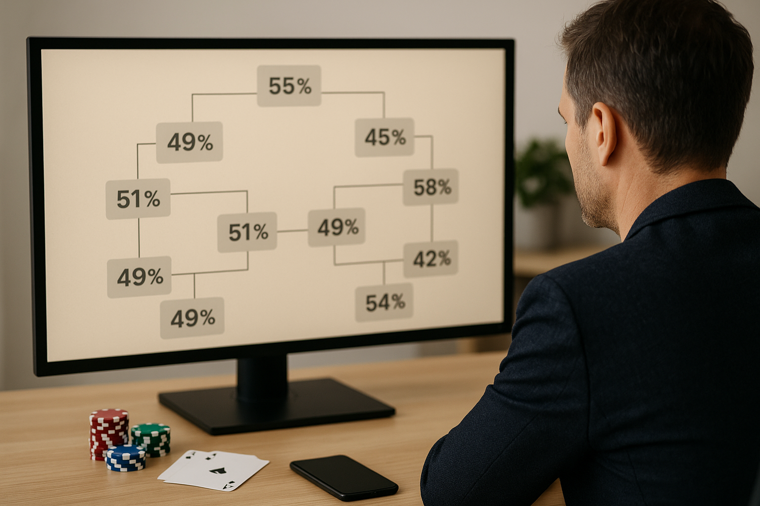 Schema di tabellone a eliminazione diretta con indicatori astratti di variazione delle quote