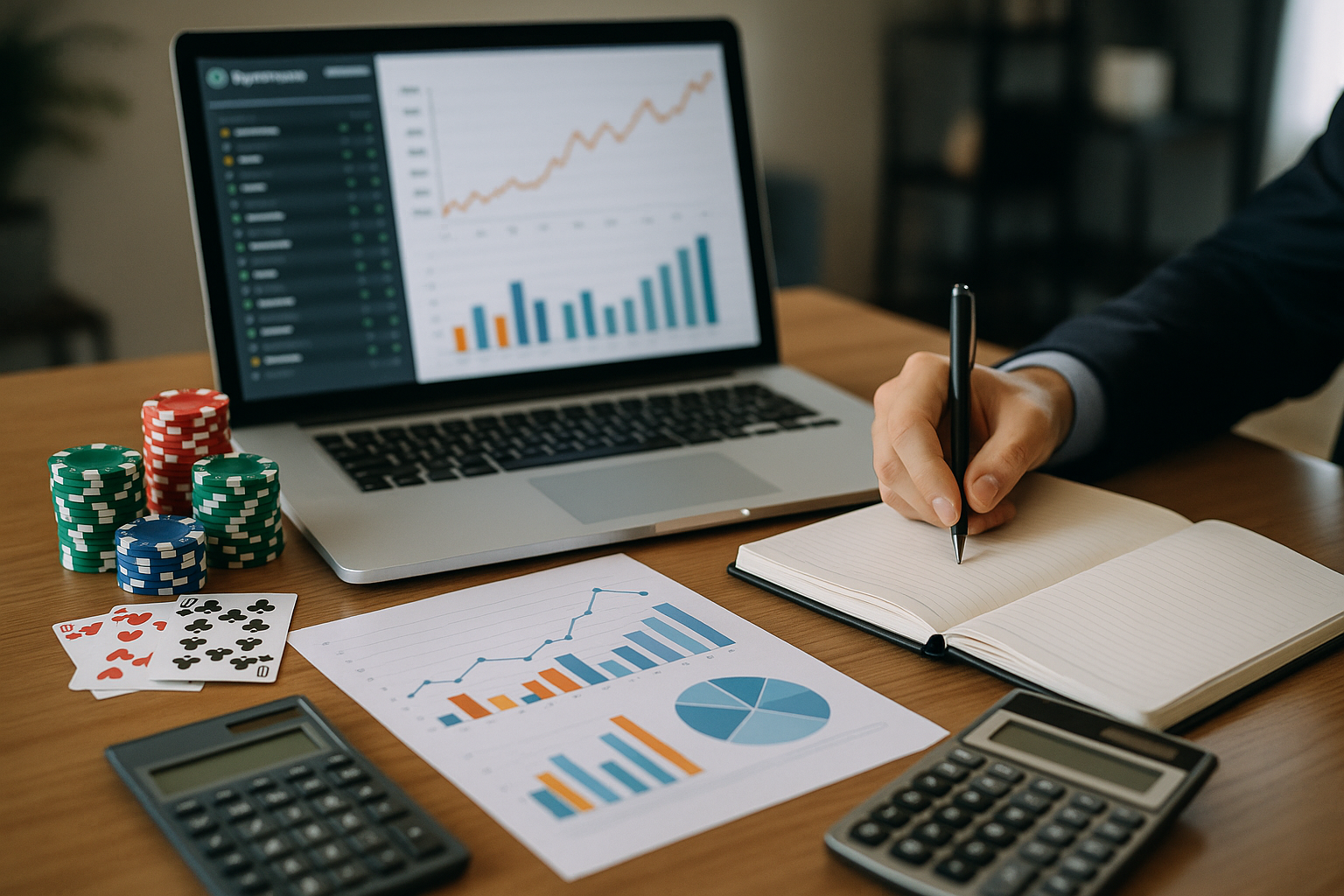 Grafici statistici e strumenti di calcolo usati per analizzare quote e probabilità nel betting