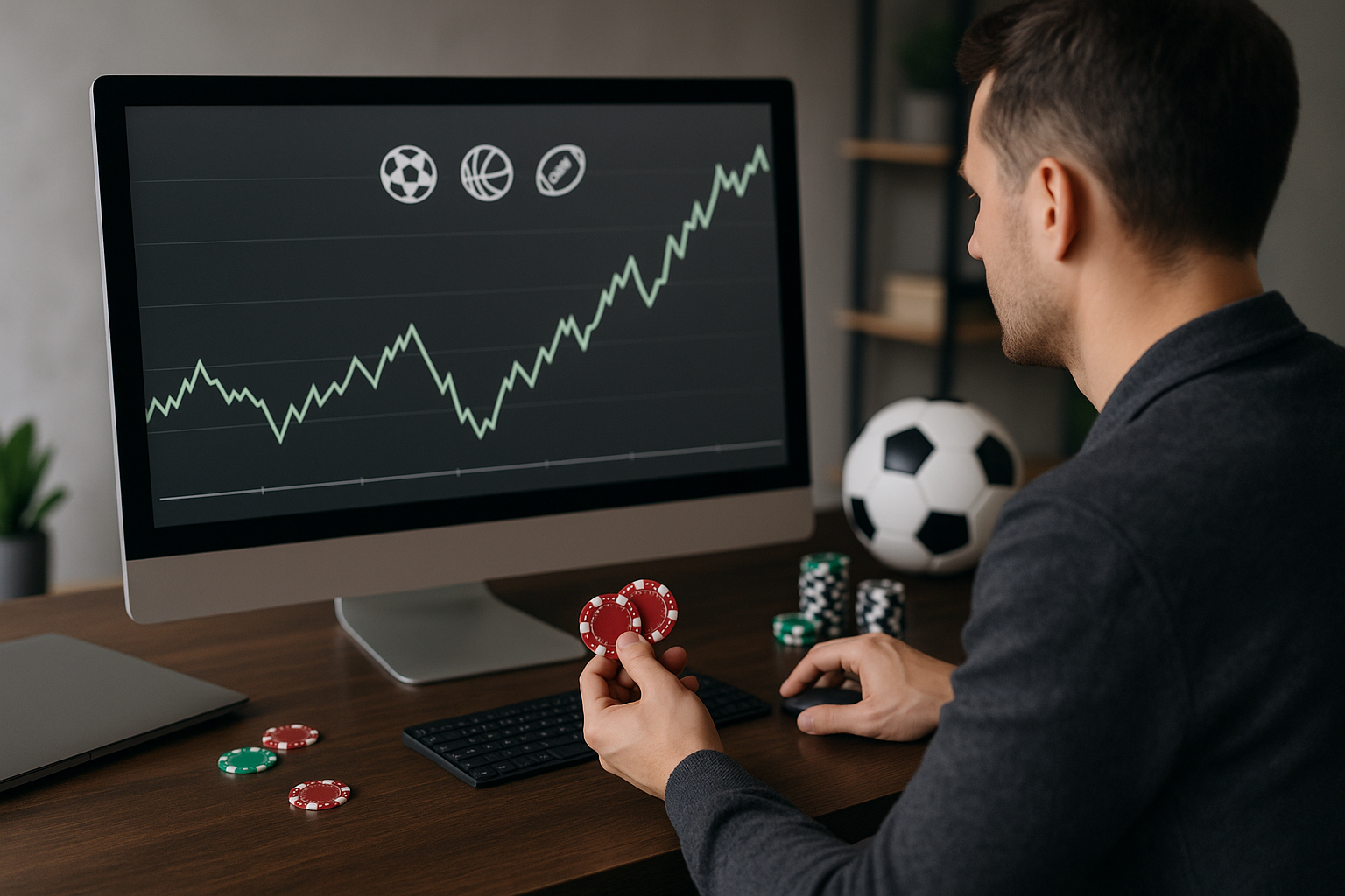 Andamento astratto di quote live che oscillano durante una partita