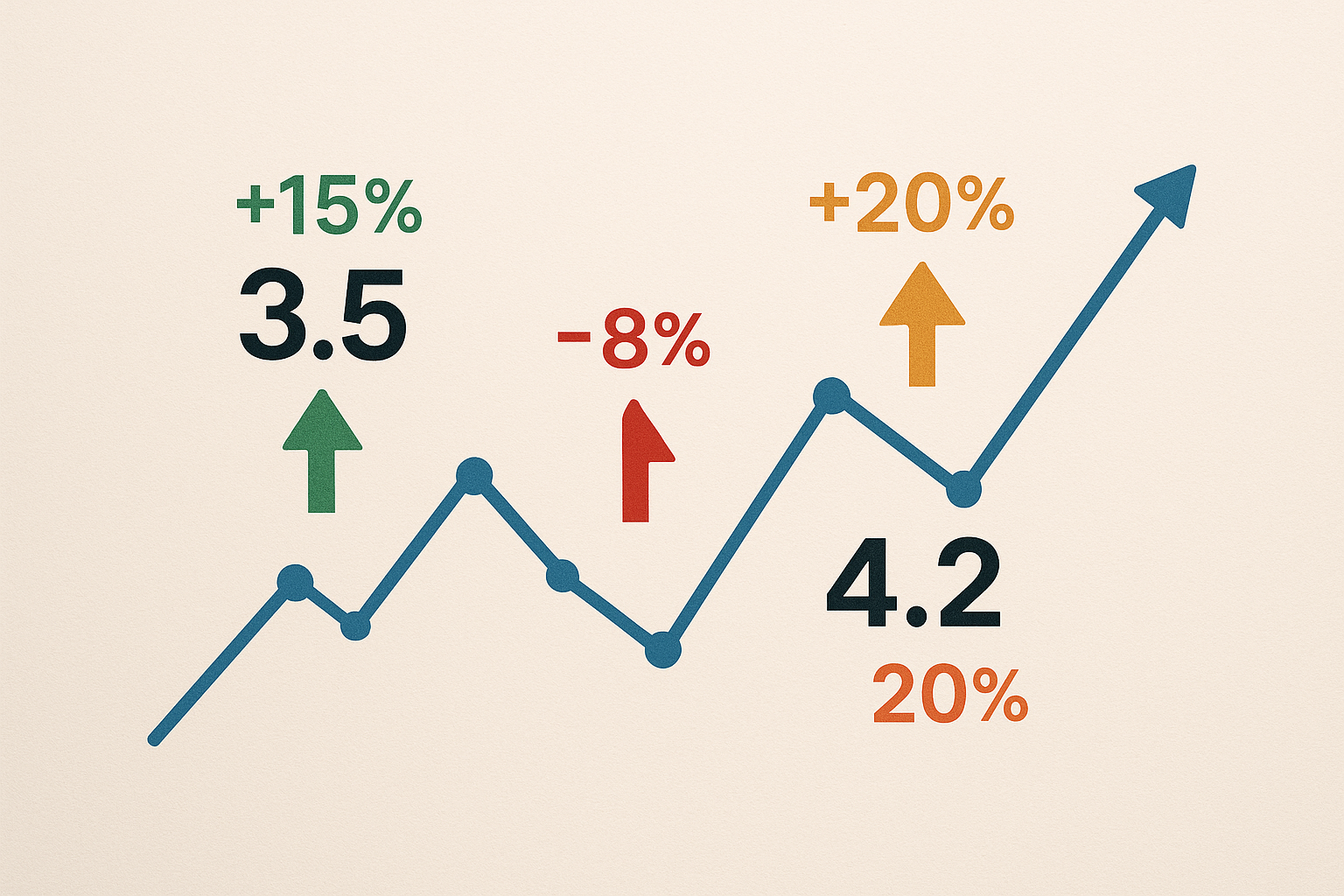 Rappresentazione astratta di quote e probabilità con variazioni di prezzo nel betting