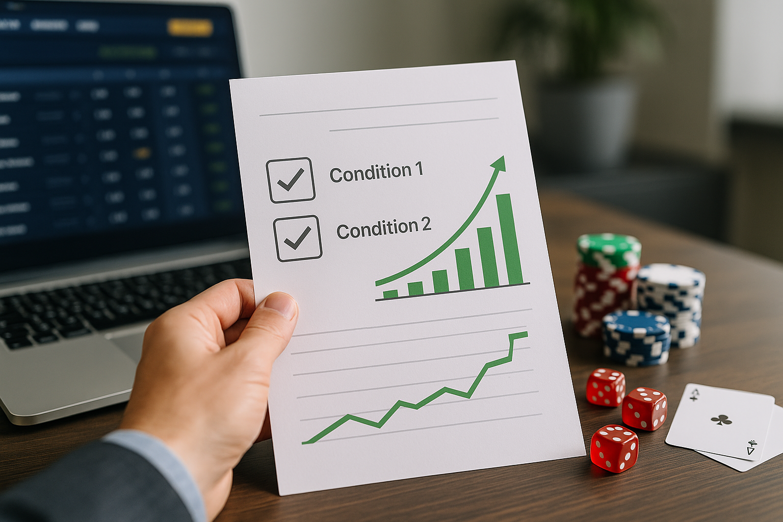Schema concettuale di una scommessa combinata con due condizioni e richiamo alla probabilità implicita