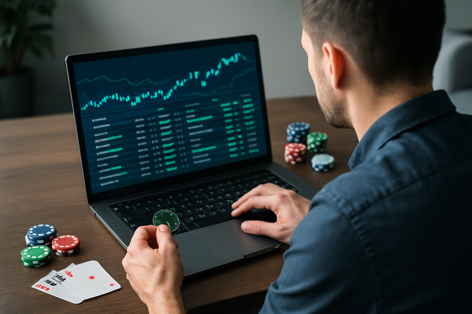 Grafici astratti che rappresentano l'evoluzione delle quote nei mercati di scommesse sportive online