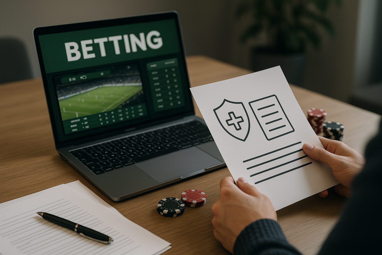 Concetto di regolamentazione e sicurezza nelle scommesse online con elementi di controllo e protezione